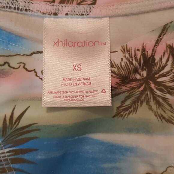 Xhilaration Women's Tropical High Leg Scoop Waist Bikini Bottom Size XS (00) - Picture 3 of 6